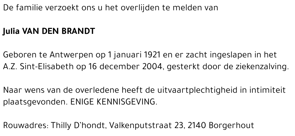 Julia Van den Brandt