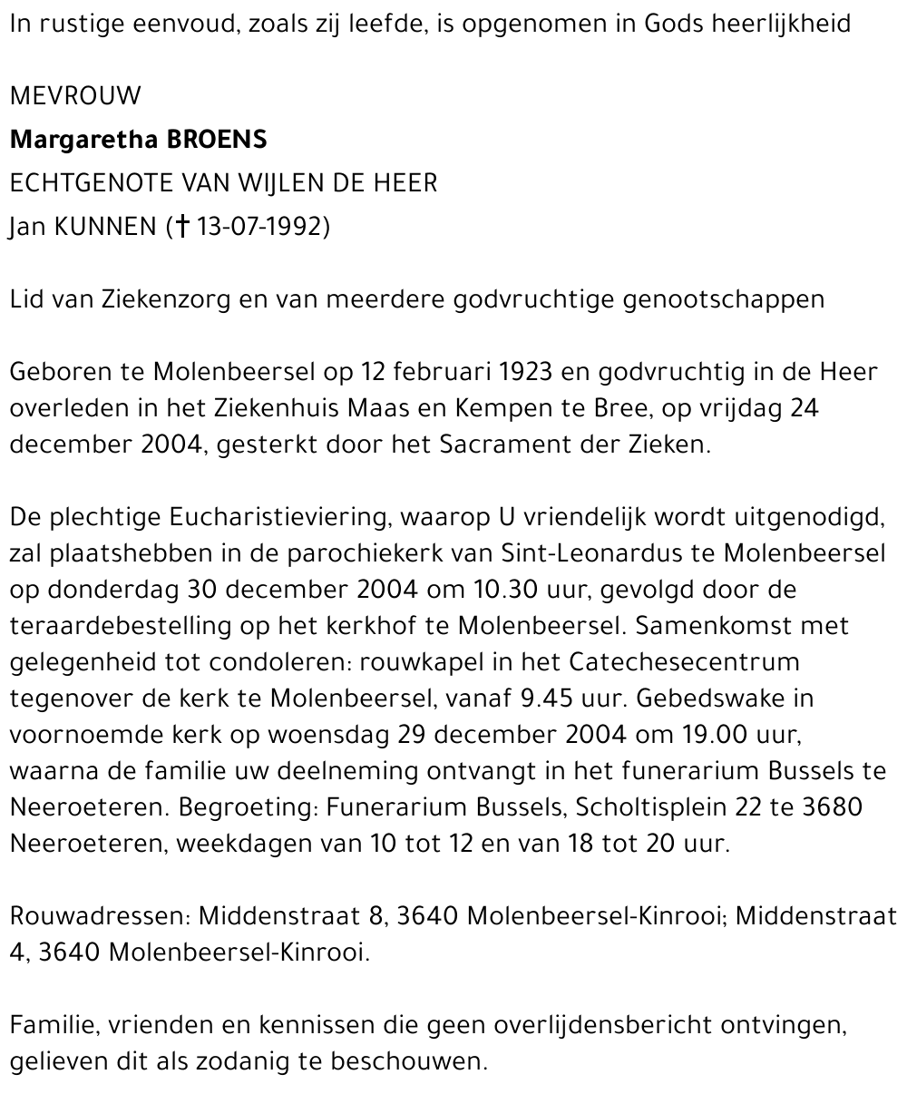 Margaretha Broens