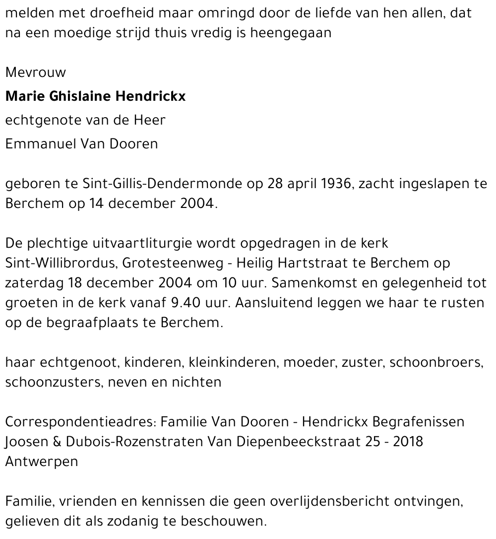 Marie Ghislaine Hendrickx