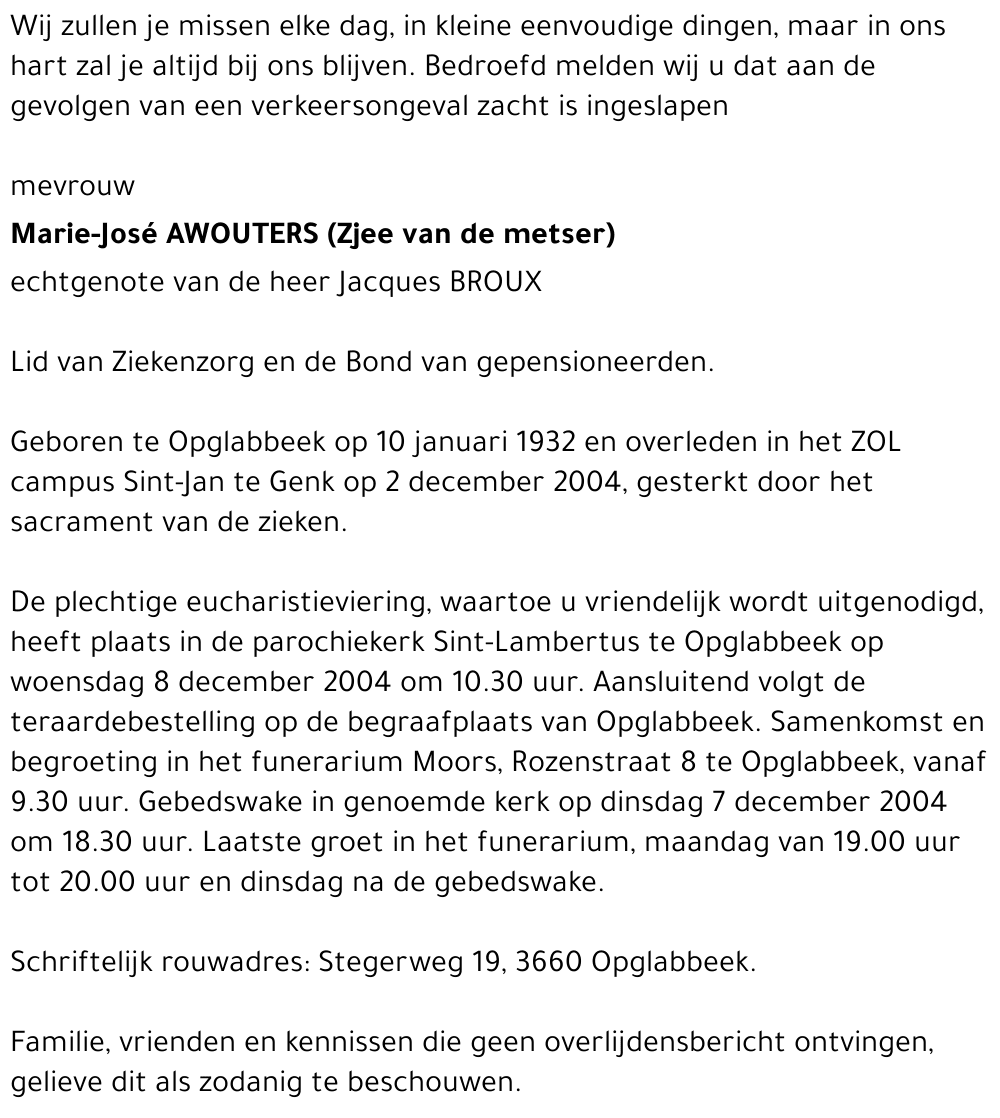 Marie-José Awouters