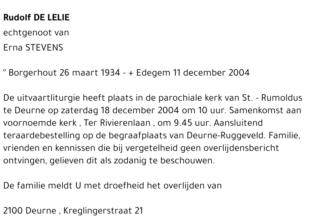 Rudolf De Lelie