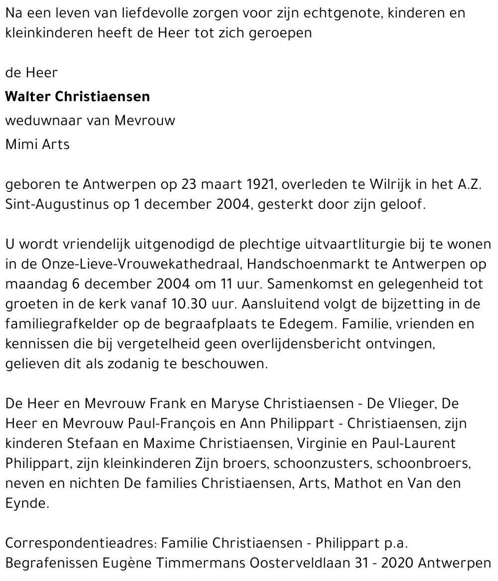 Walter CHRISTIAENSEN