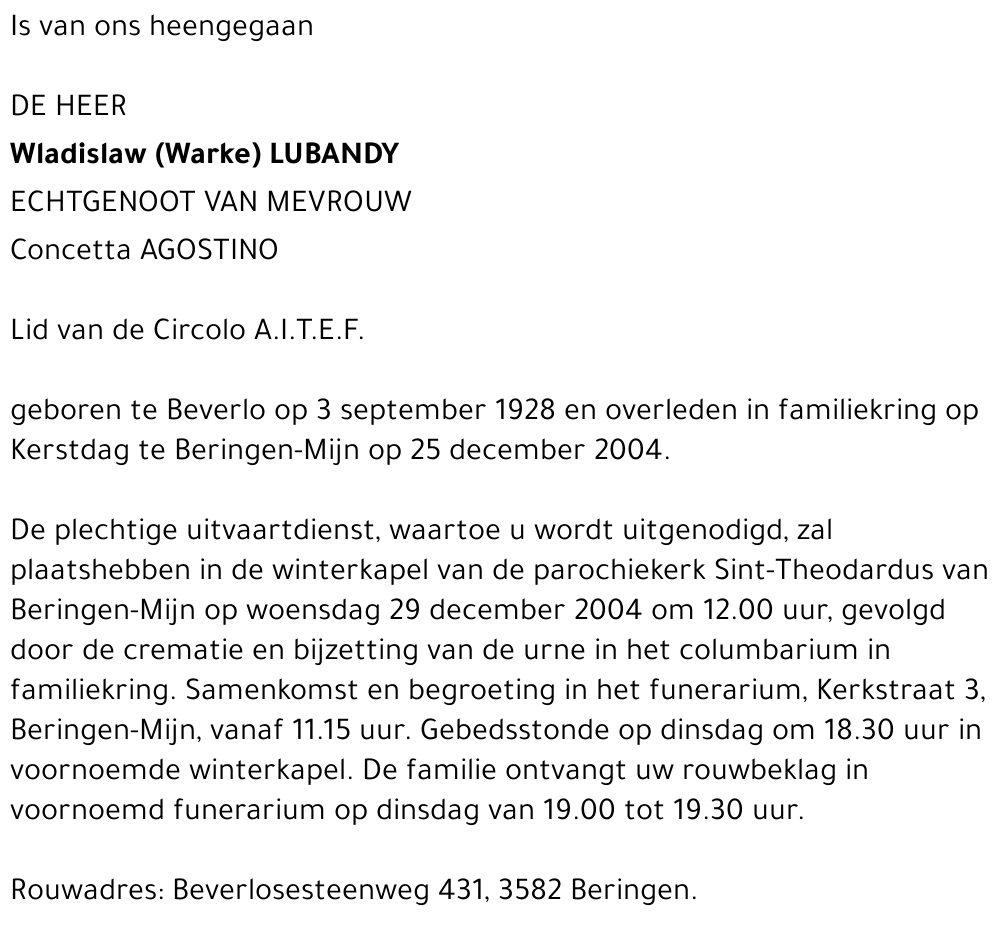 Wladislaw (Warke) Lubandy