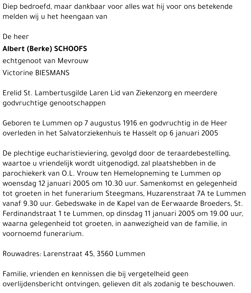 Albert Schoofs