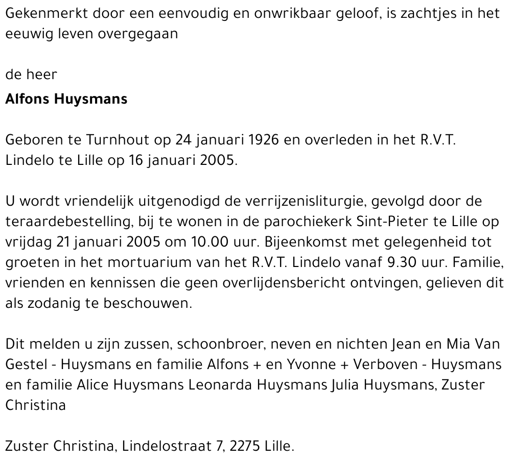 Alfons Huysmans