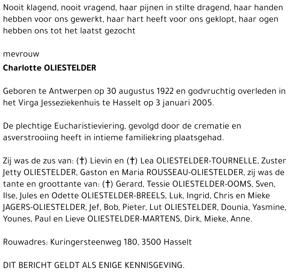 Charlotte Oliestelder