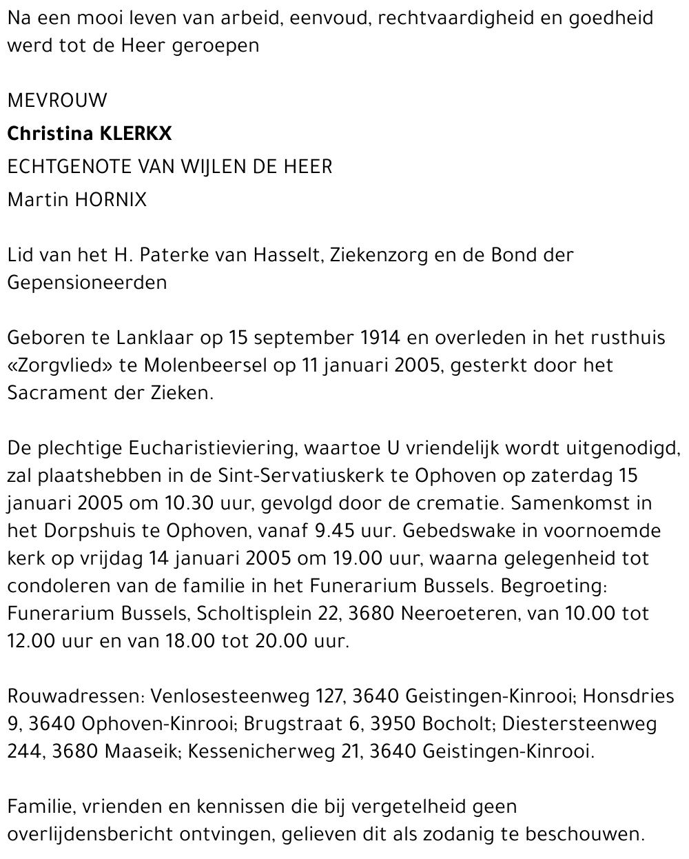 Christina Klerkx
