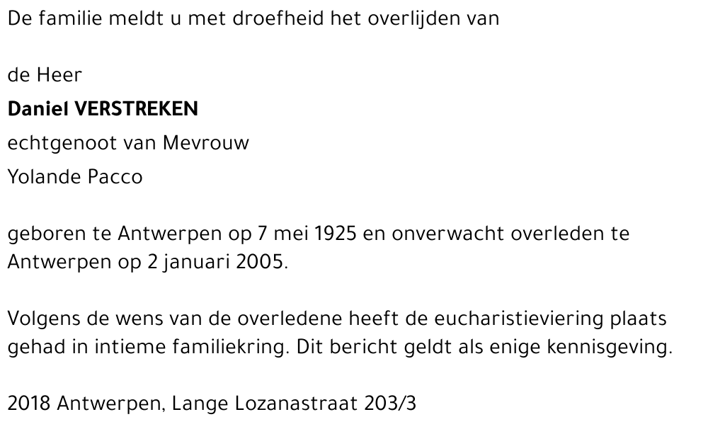Daniel Verstreken