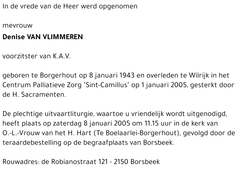 Denise Van Vlimmeren