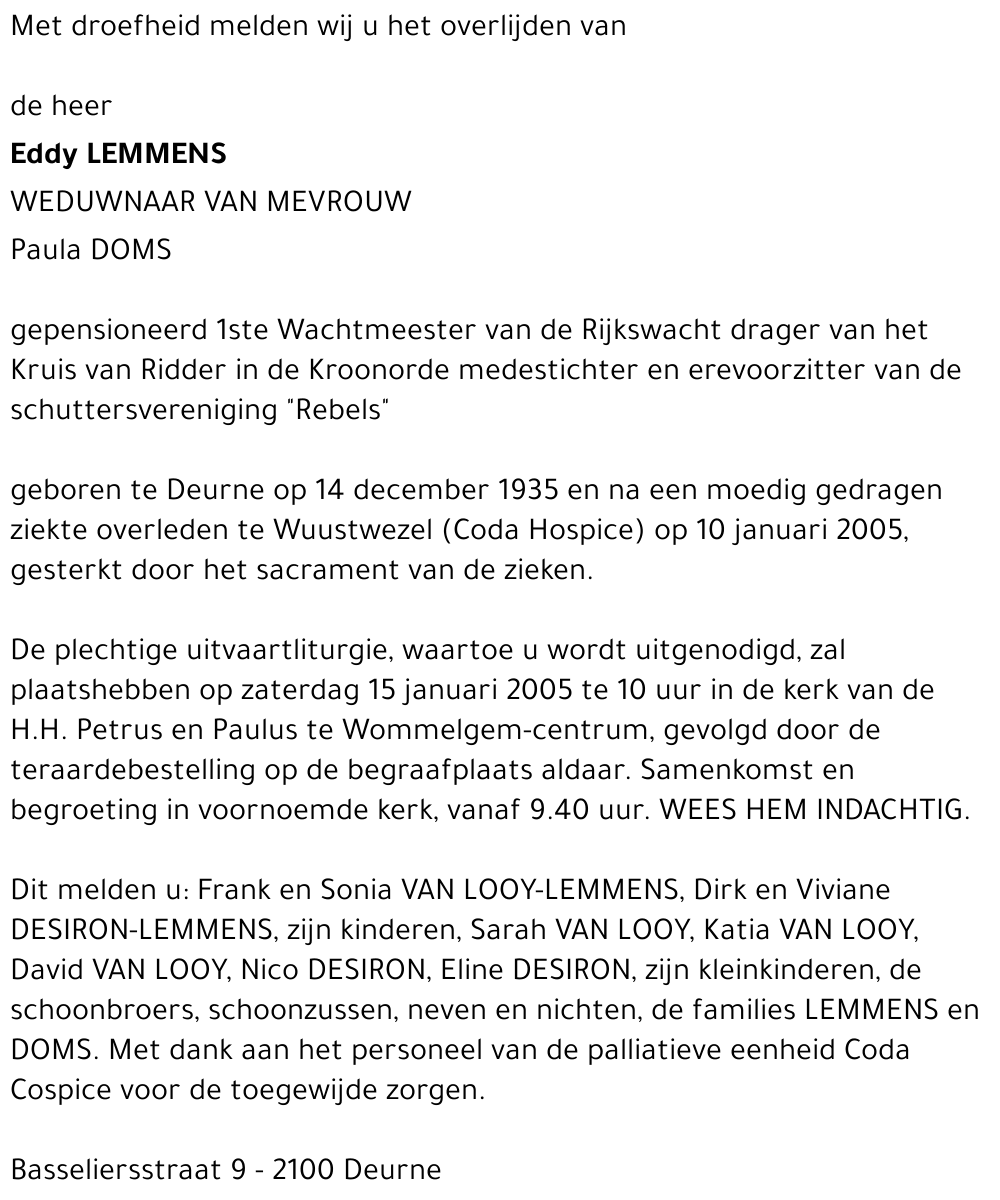 Eddy Lemmens