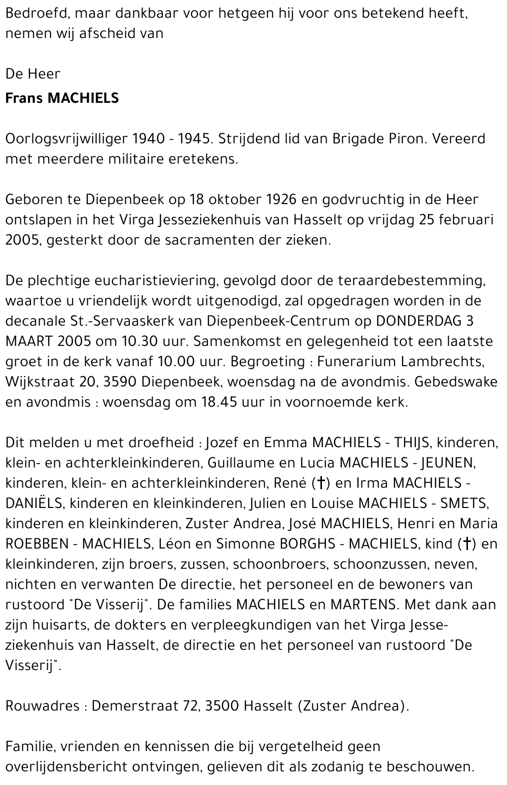 Frans MACHIELS