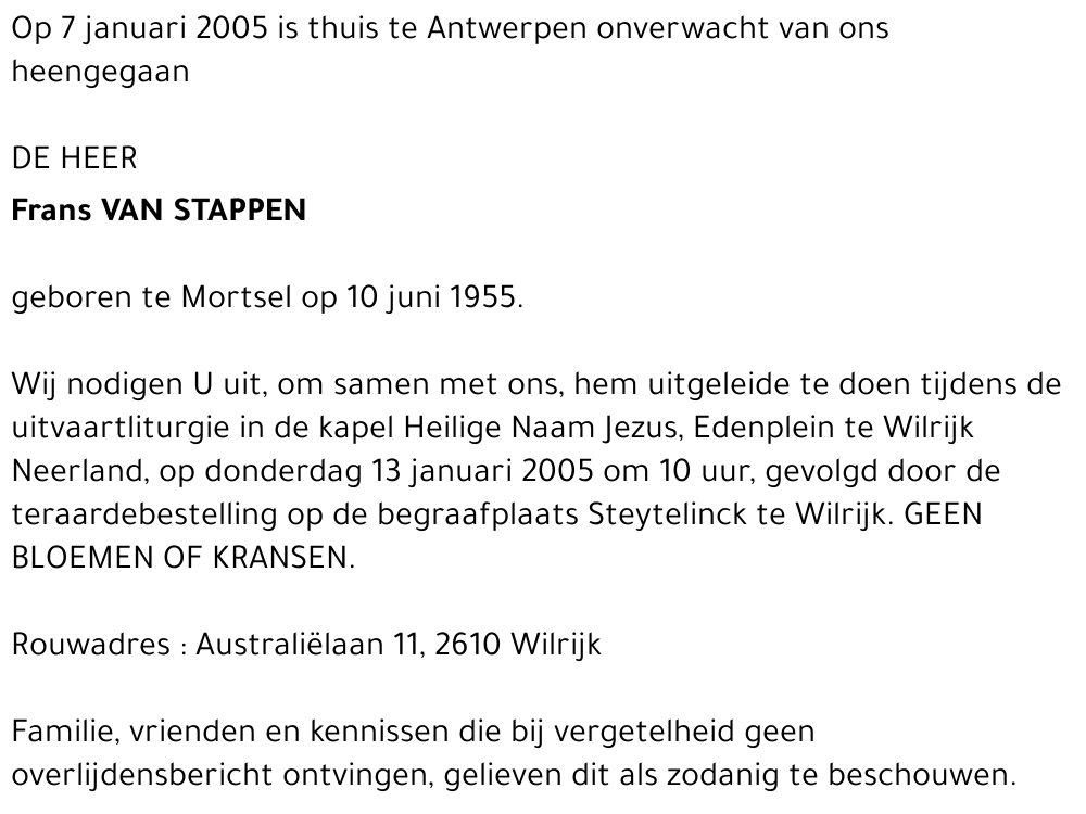Frans Van Stappen