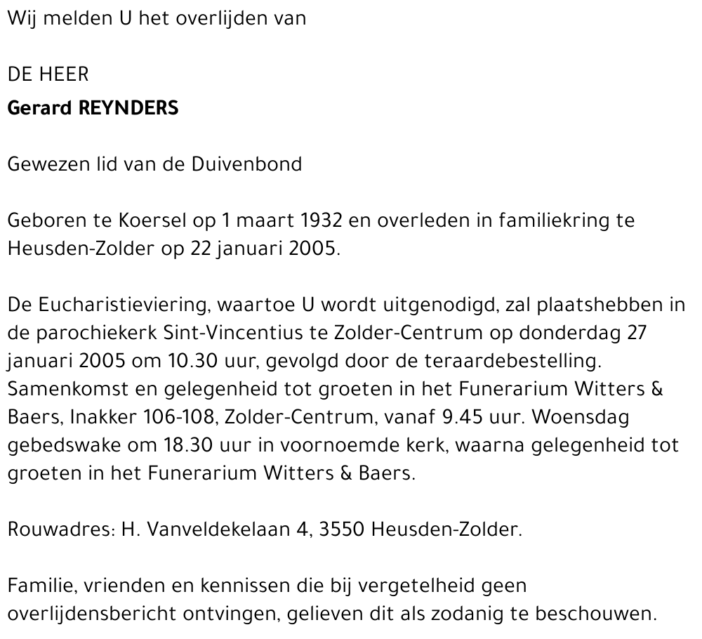 Gerard Reynders