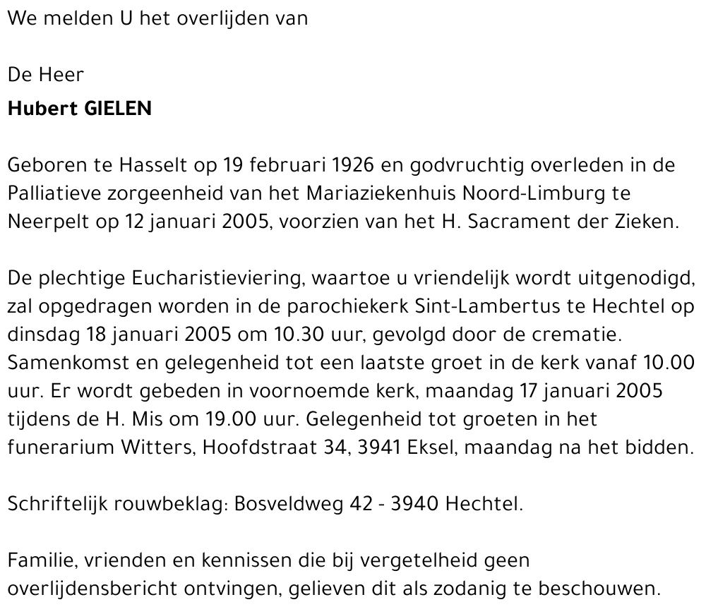 Hubert GIELEN