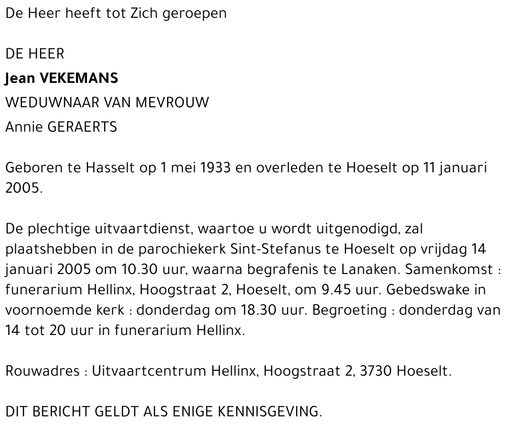 Jean Vekemans