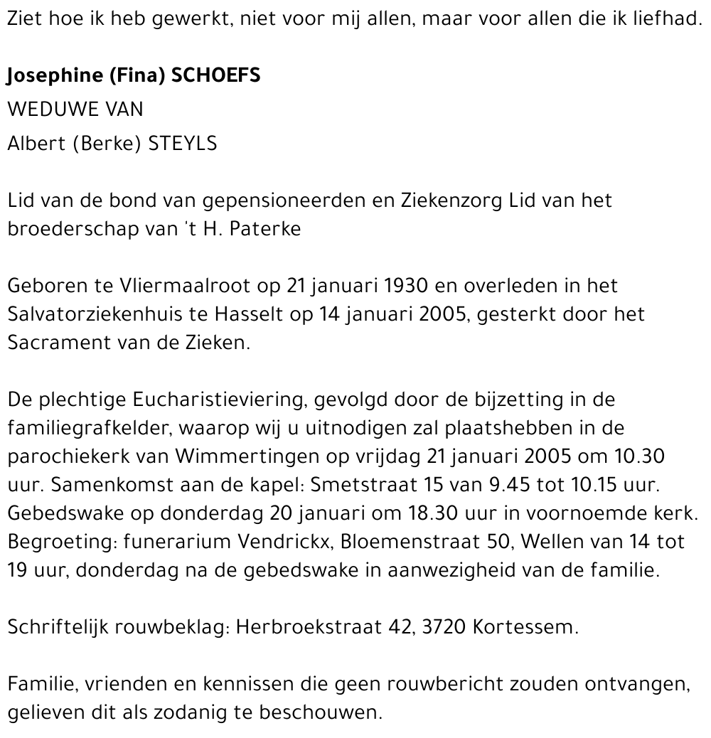 Josephine Schoefs