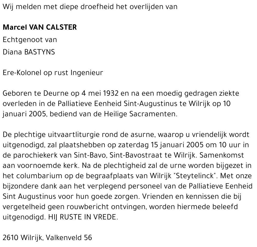 Marcel Van Calster