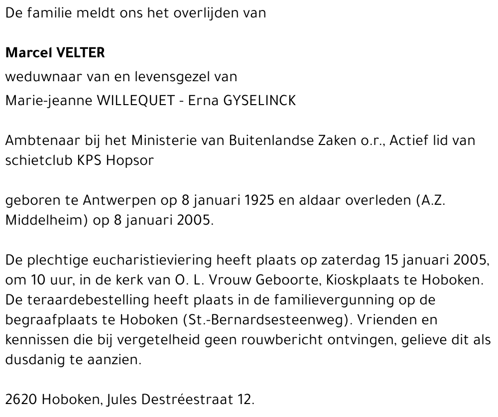 MARCEL VELTER