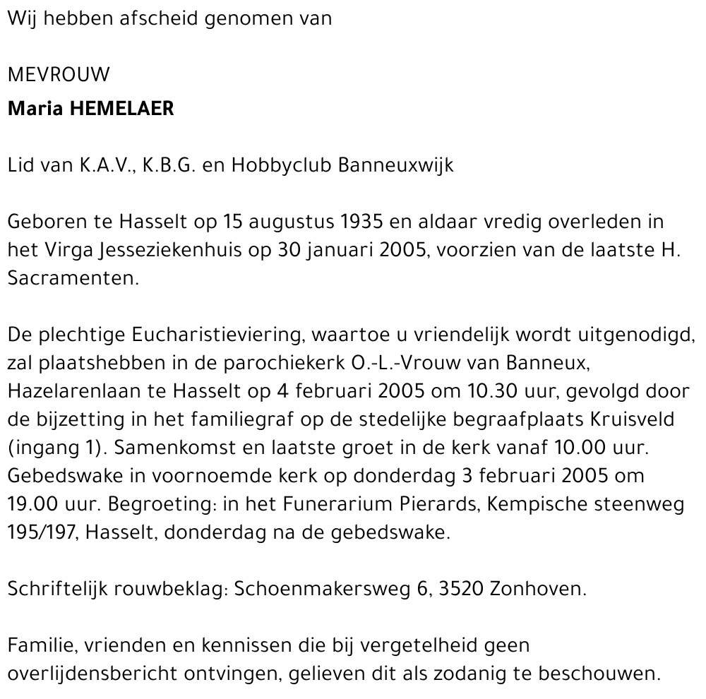 Maria Hemelaer