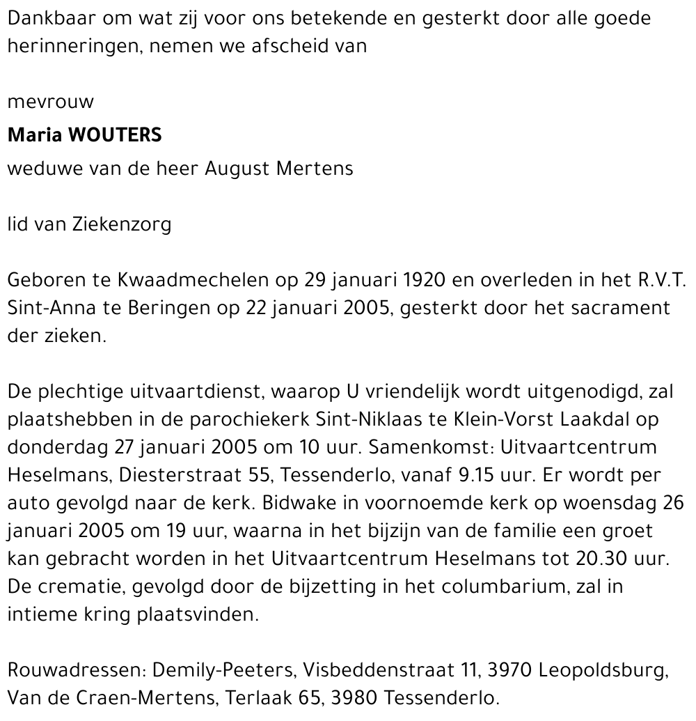 Maria Wouters