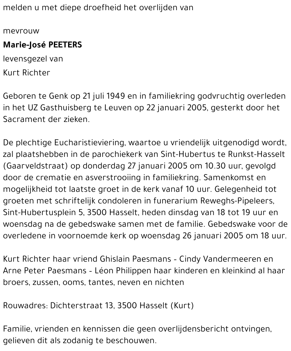 Marie-José Peeters