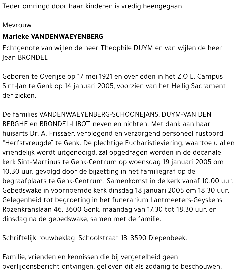 Marieke VANDENWAEYENBERG