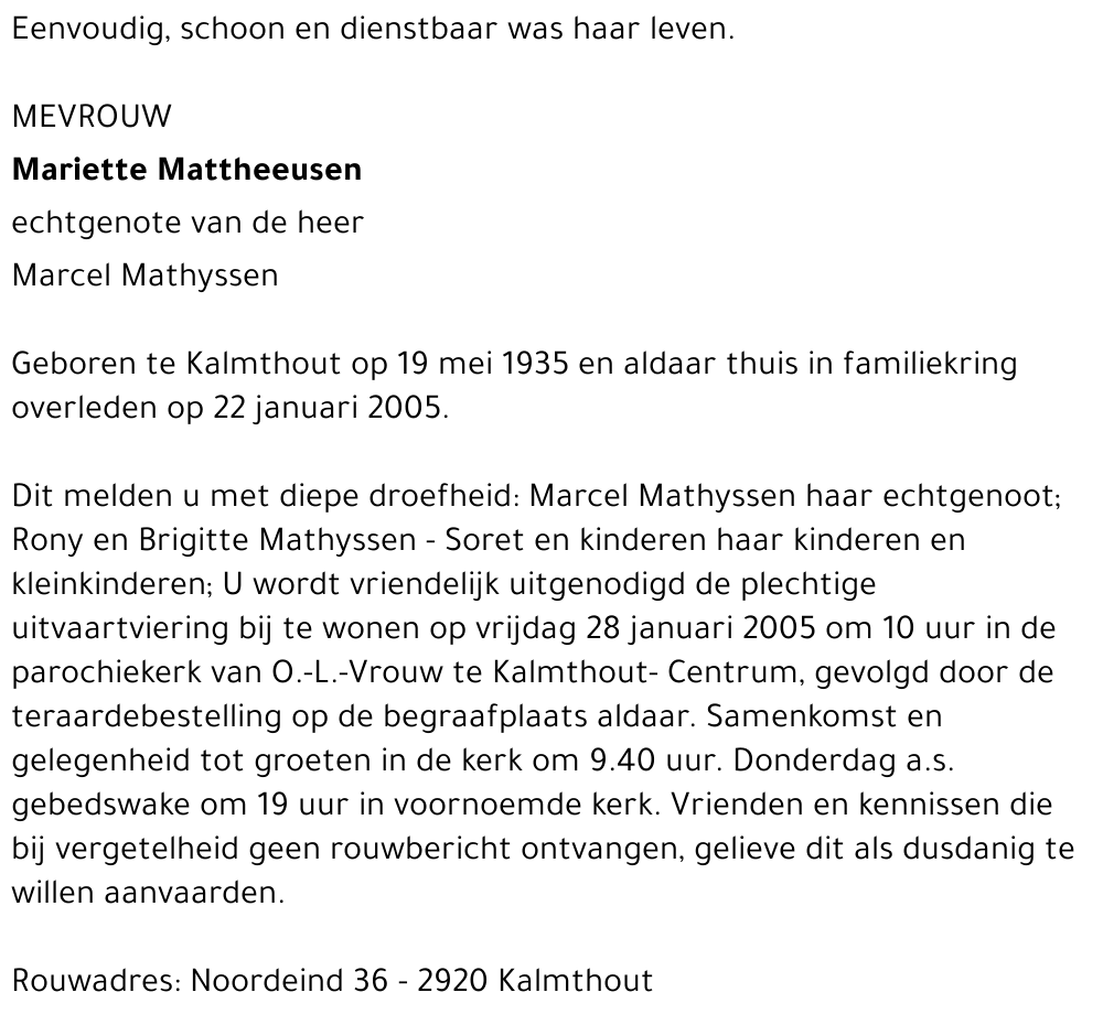 Mariette Mattheeusen