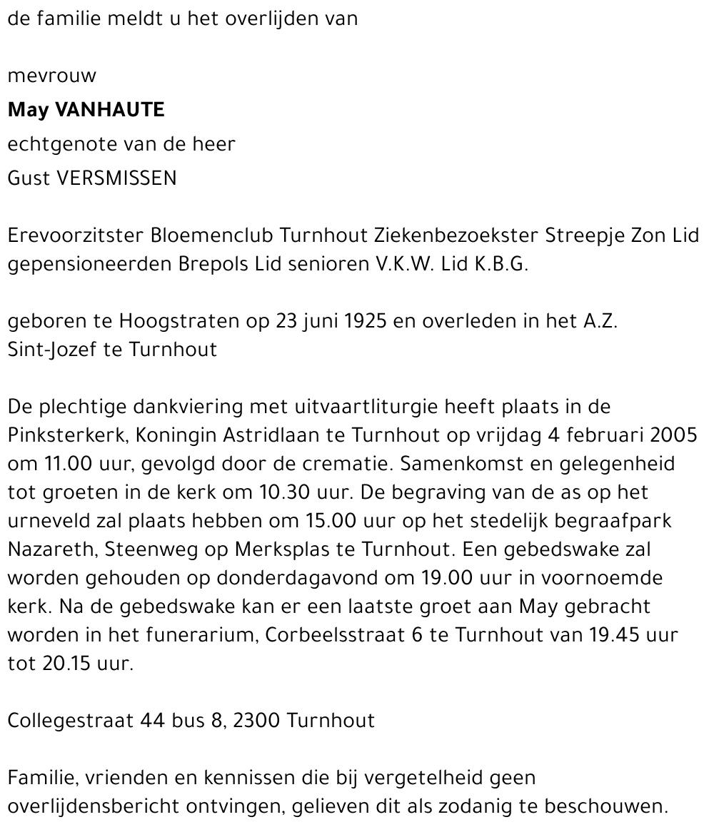 May Vanhaute