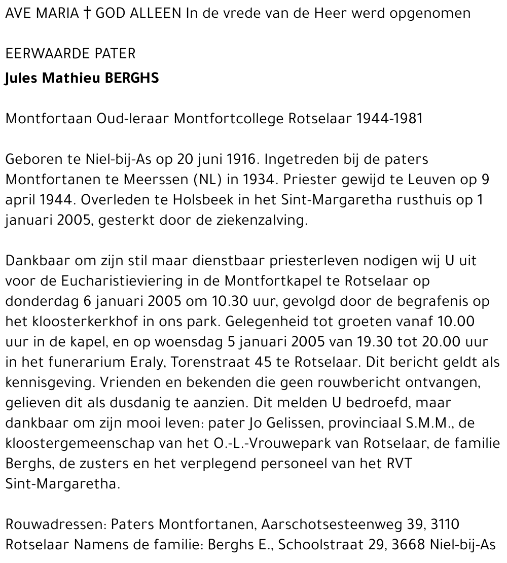 Pater Jules Mathieu Berghs