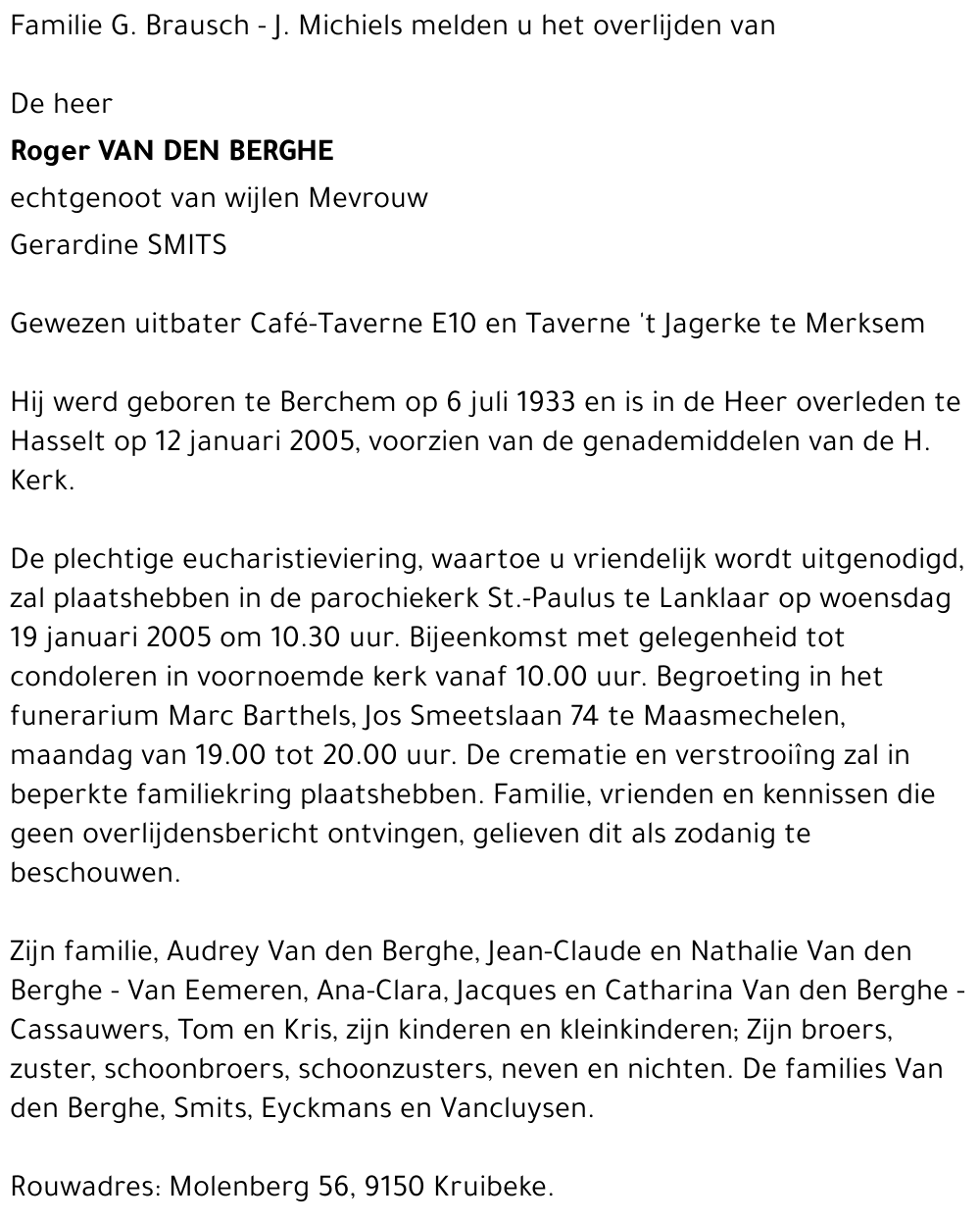 Roger Van den Berghe