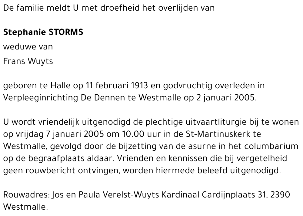 Stephanie STORMS
