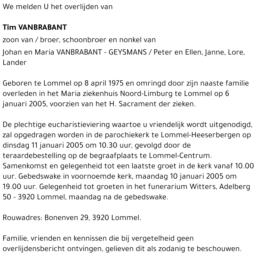 Tim VANBRABANT