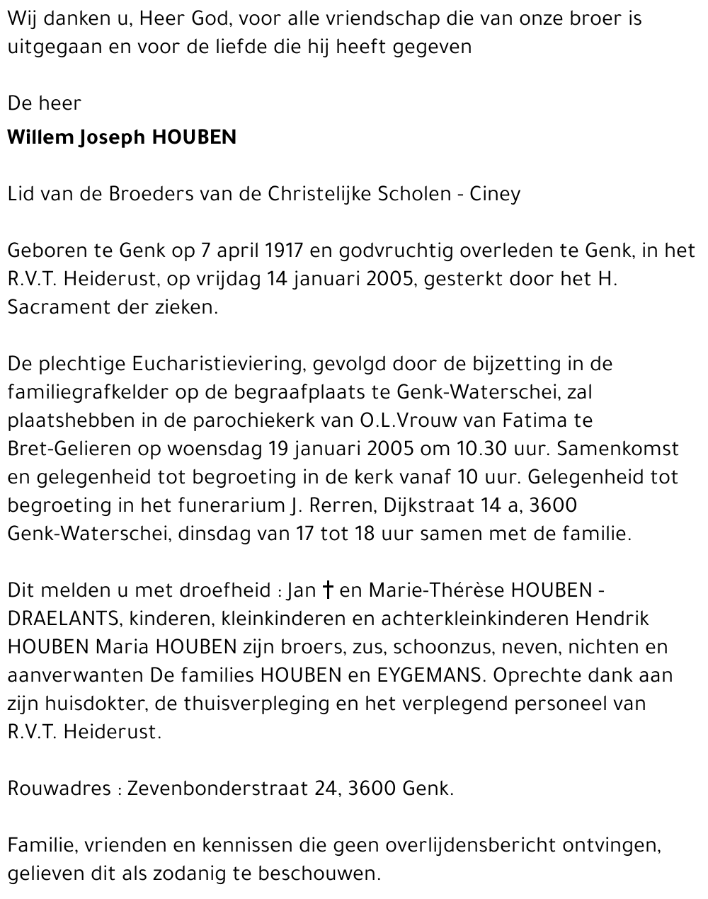Willem HOUBEN