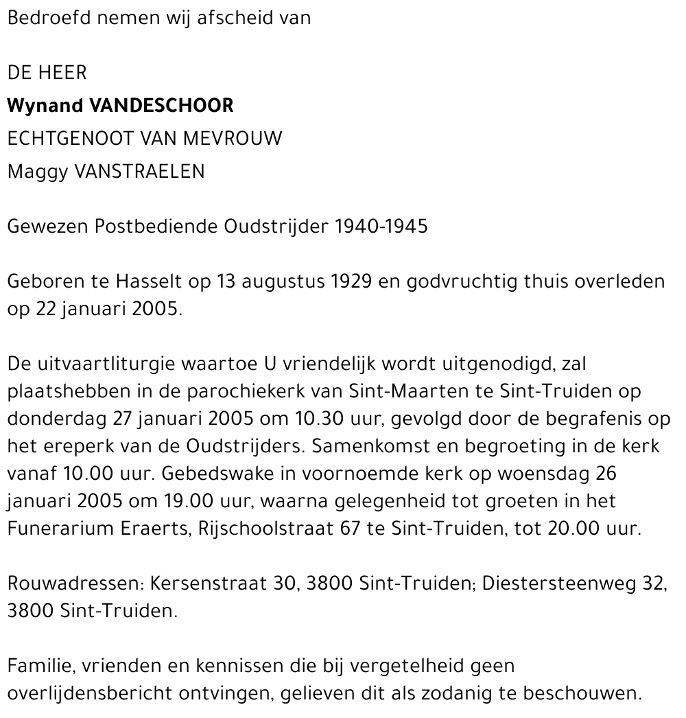 Wynand Vandeschoor