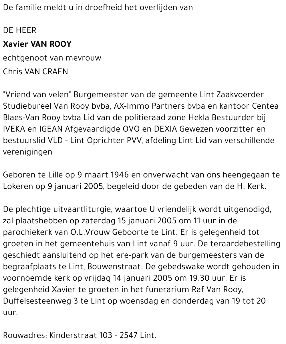 Xavier Van Rooy