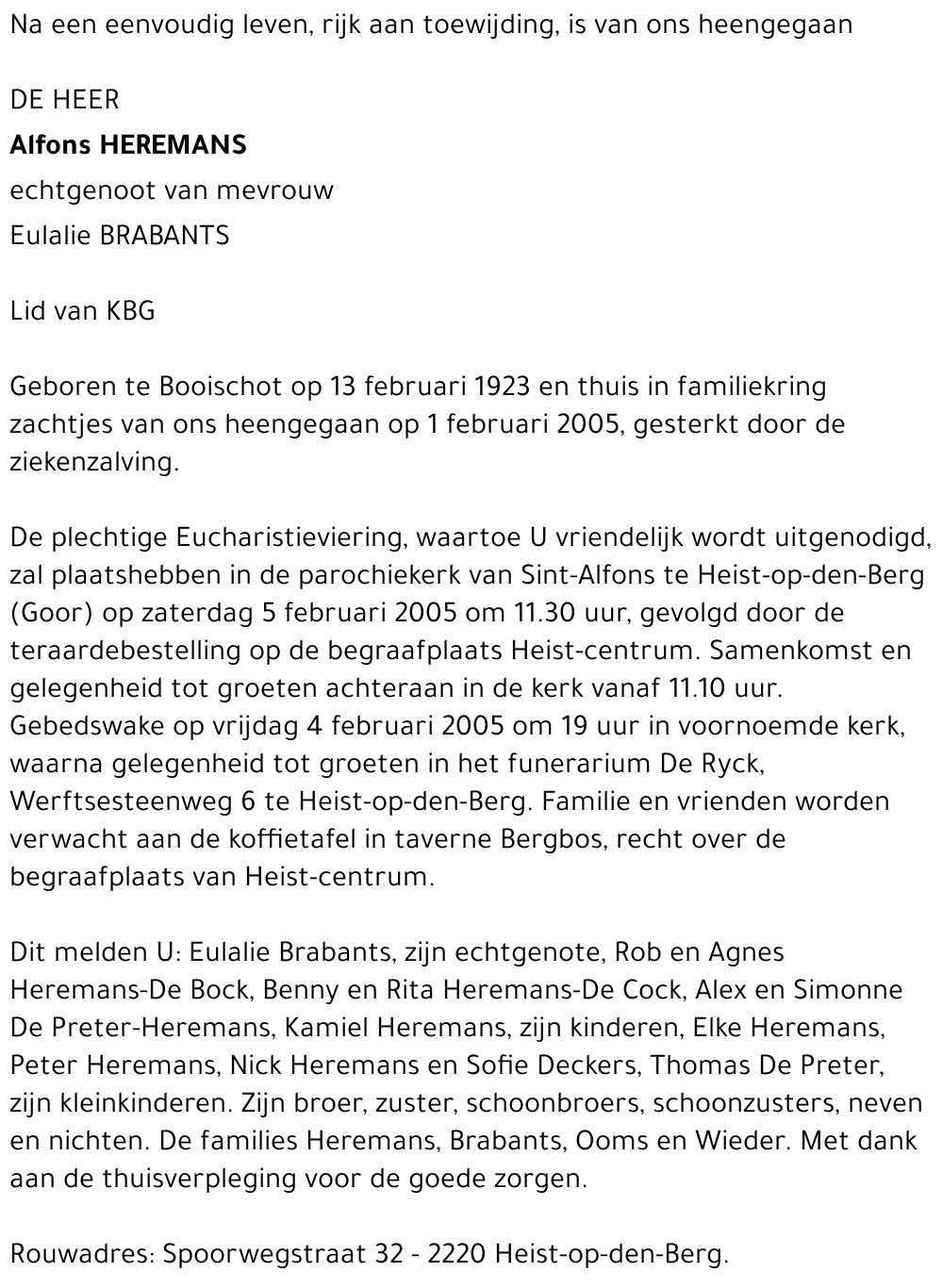 Alfons HEREMANS