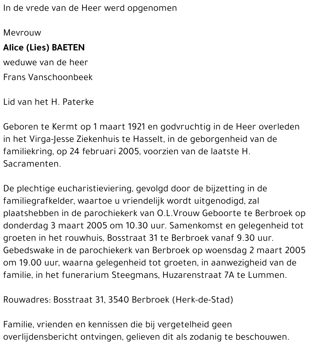 Alice Baeten