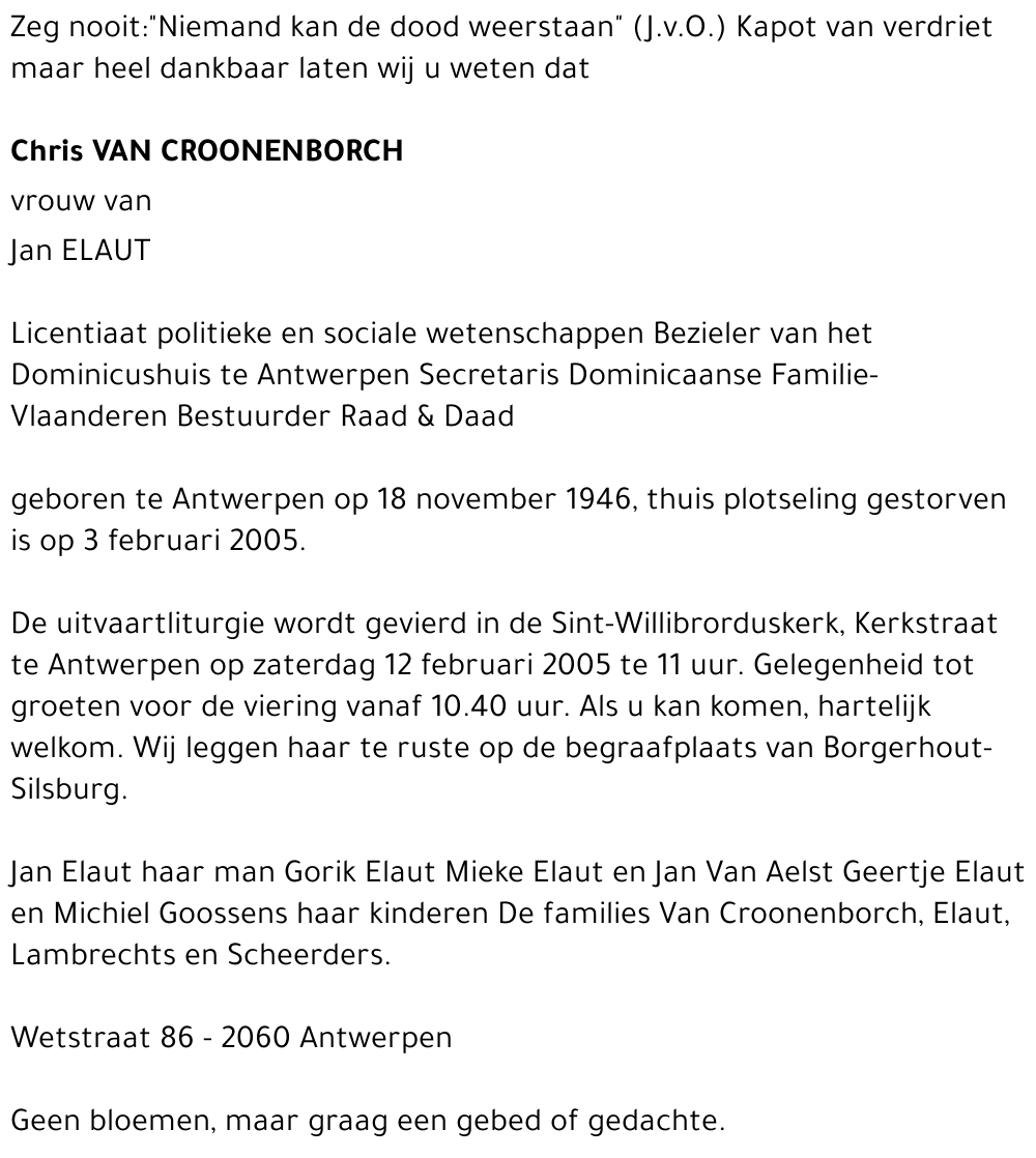 Chris Van Croonenborch