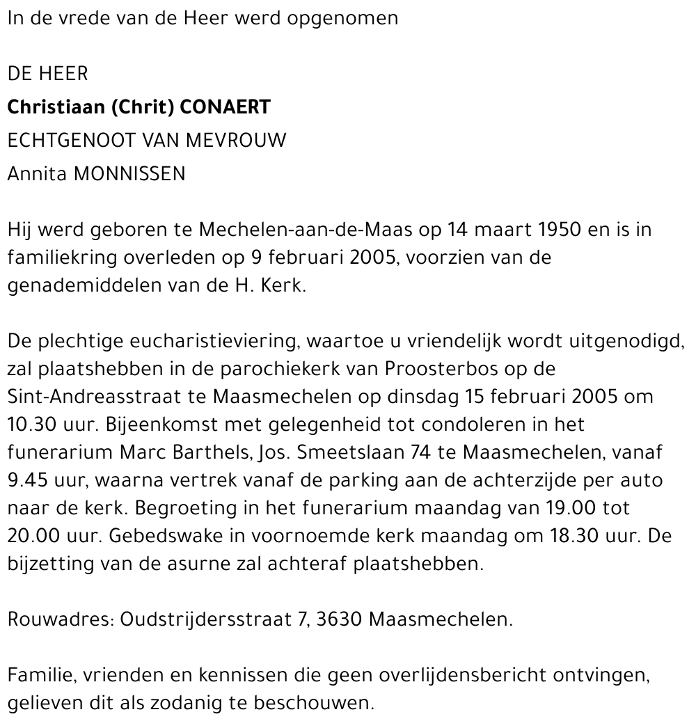 Christiaan (Chrit) Conaert