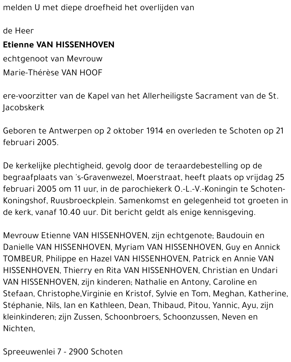 Etienne Van Hissenhoven