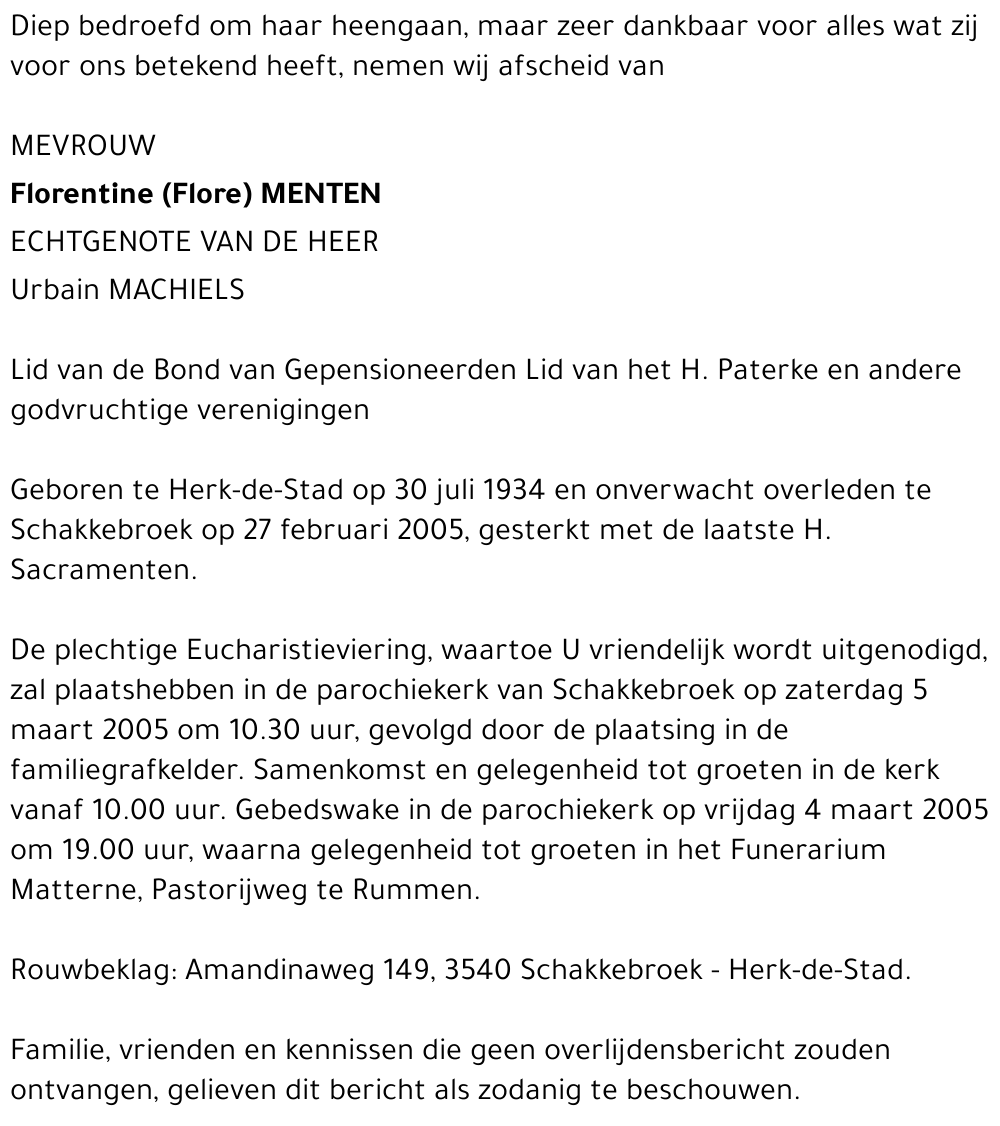 Florentine (Flore) Menten