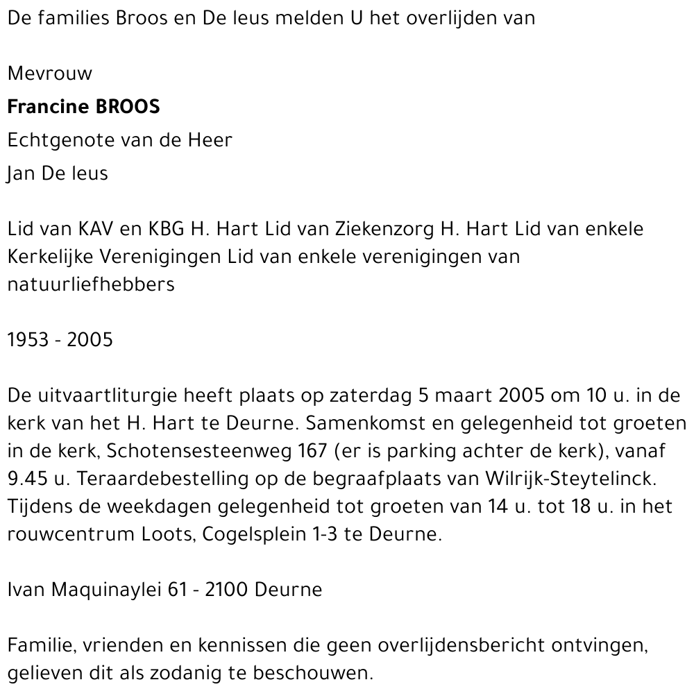 Francine Broos