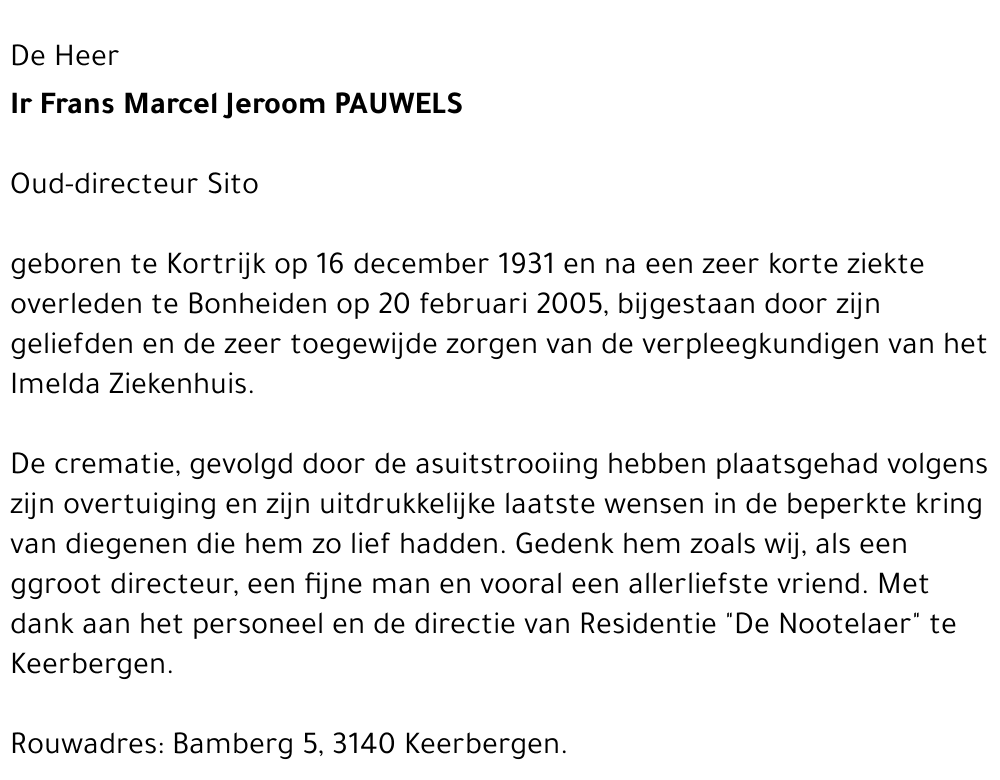 Frans Marcel Jeroom Pauwels