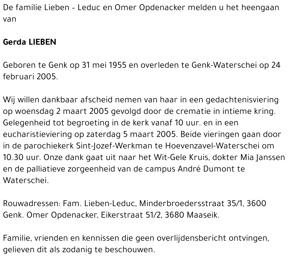 Gerda LIEBEN