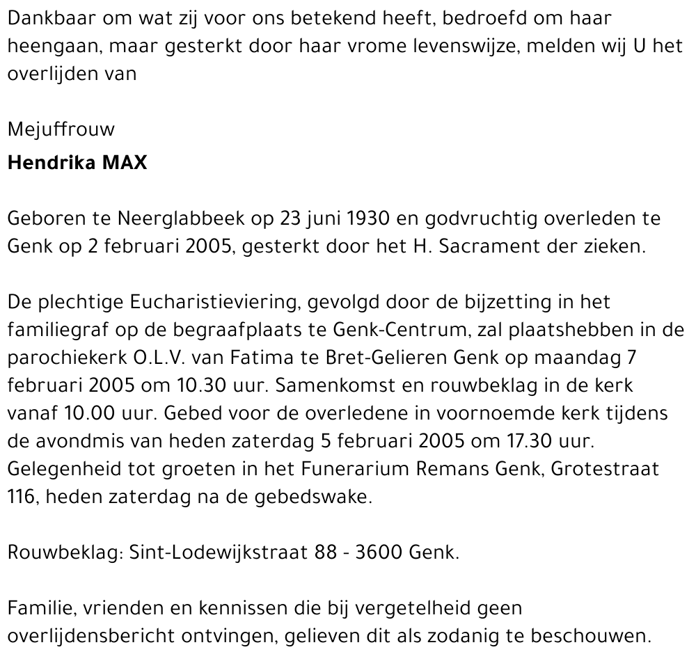 Hendrika MAX