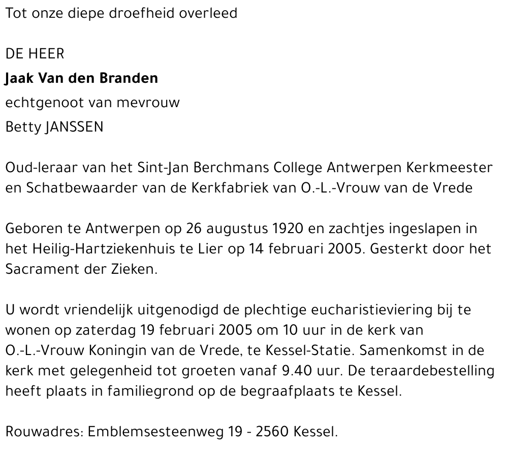 Jaak Van den Branden