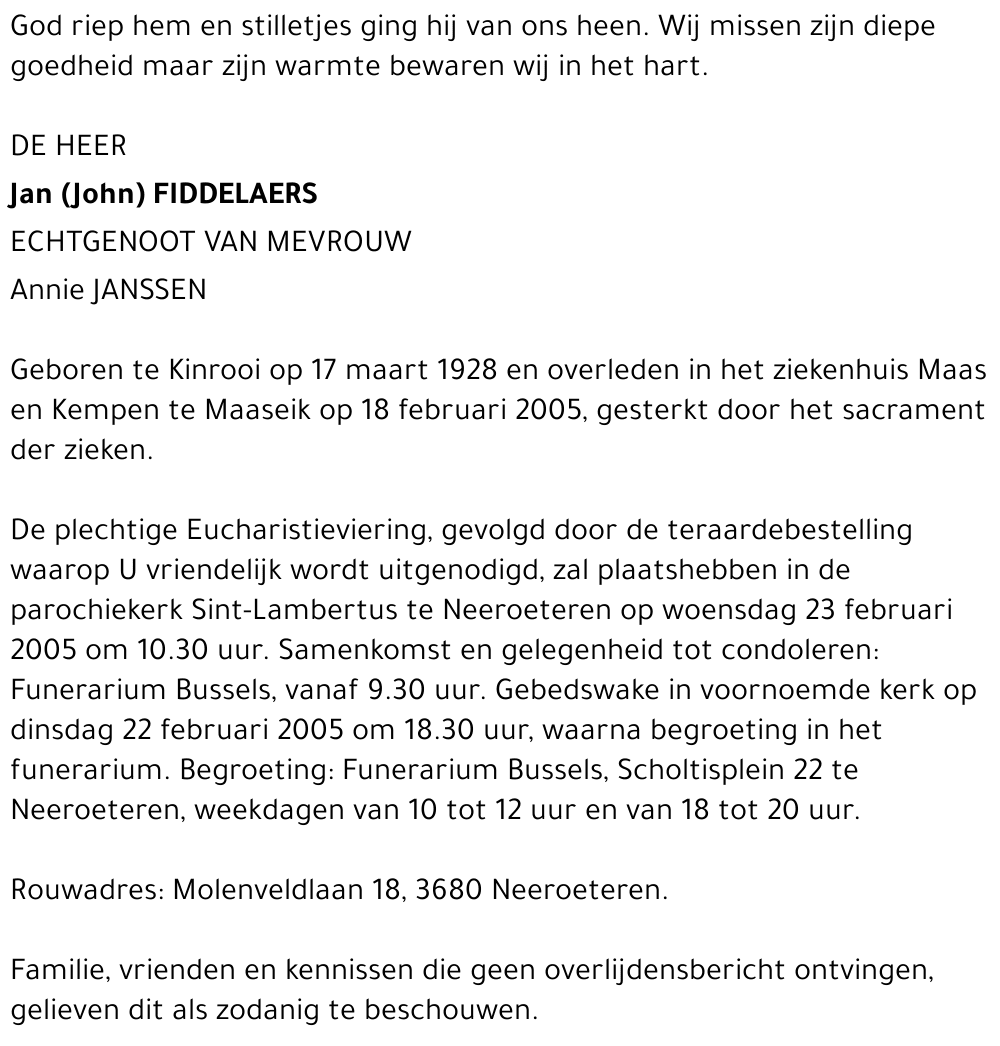 Jan (John) Fiddelaers