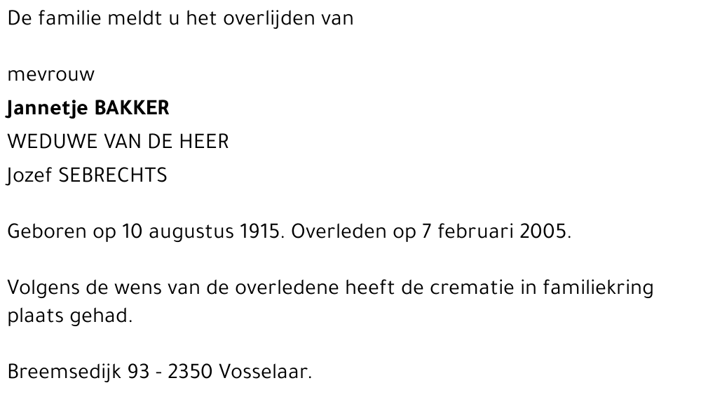 Jannetje Bakker