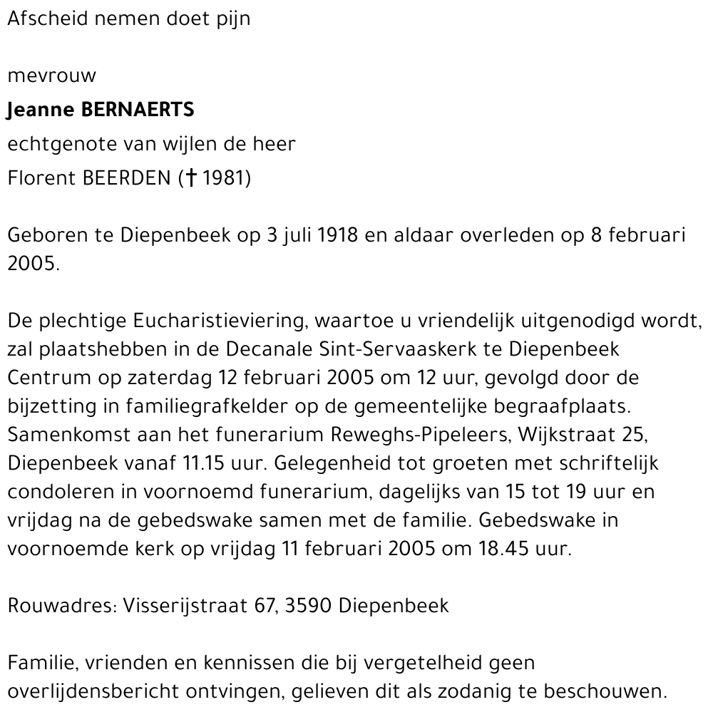 Jeanne Bernaerts