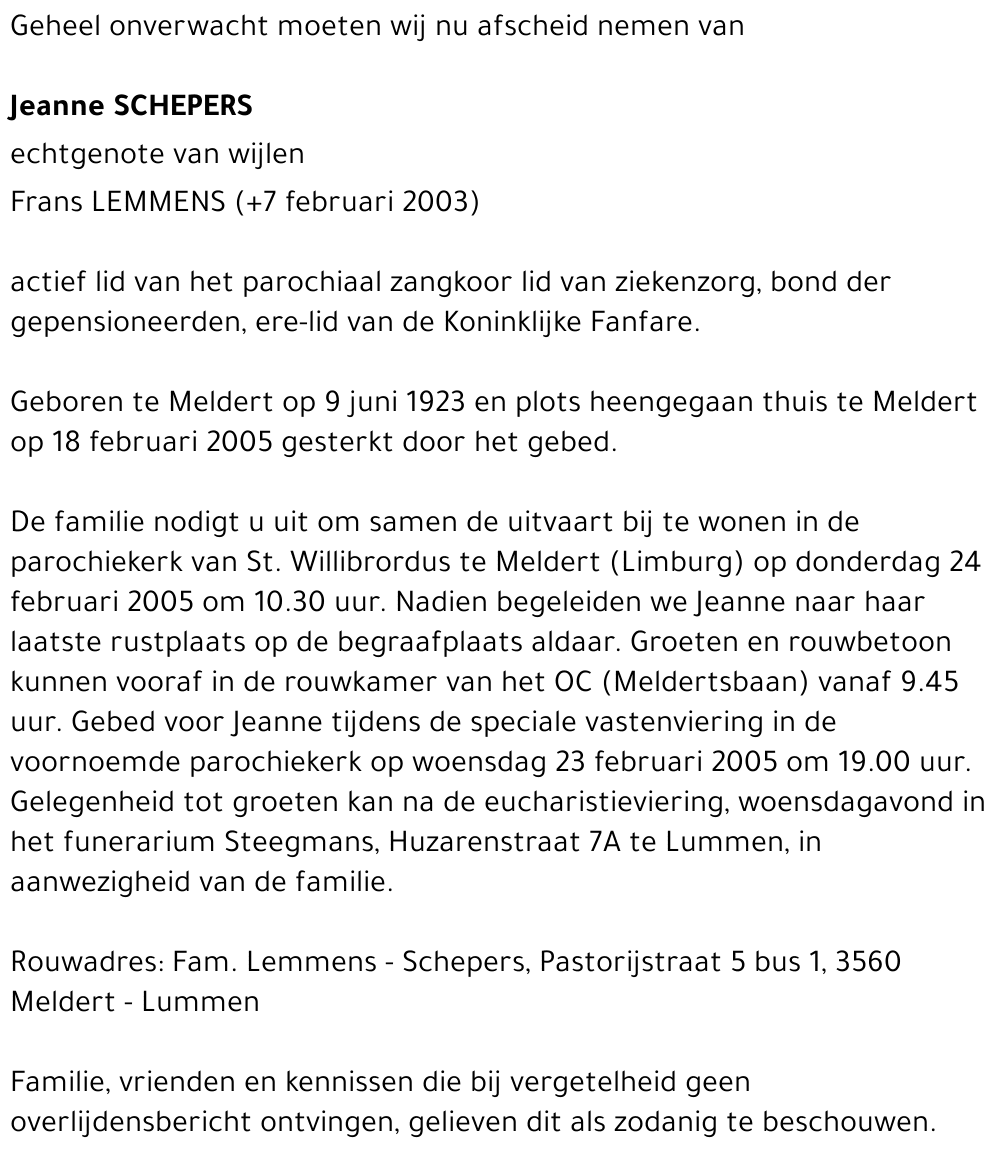 Jeanne Schepers